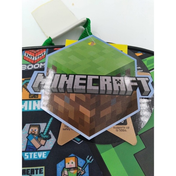 Minecraft Kids' 16" - Black Multi-Pocket School Travel or Camp Backpack NWT - Picture 6 of 6